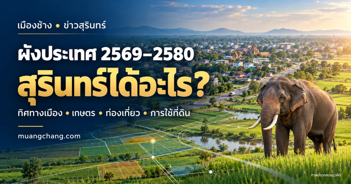ผังประเทศ 2569–2580 สุรินทร์ได้อะไร? เปิดทิศทางเมือง เกษตร ท่องเที่ยว และการใช้ที่ดิน